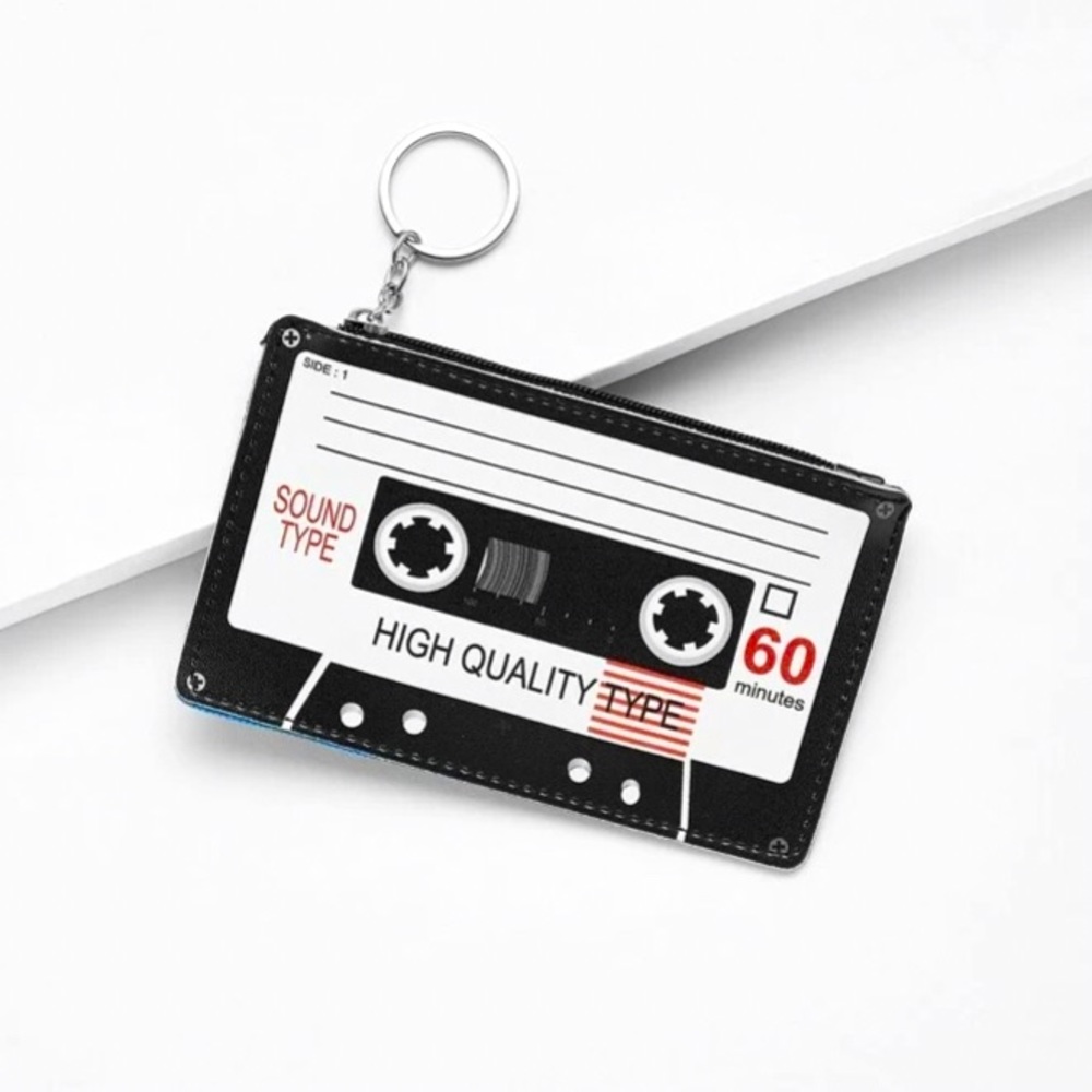 TAPE SHAPED CARD POUCH.